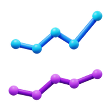 Blaue Violette Diagramme Wachstum Skalierbar